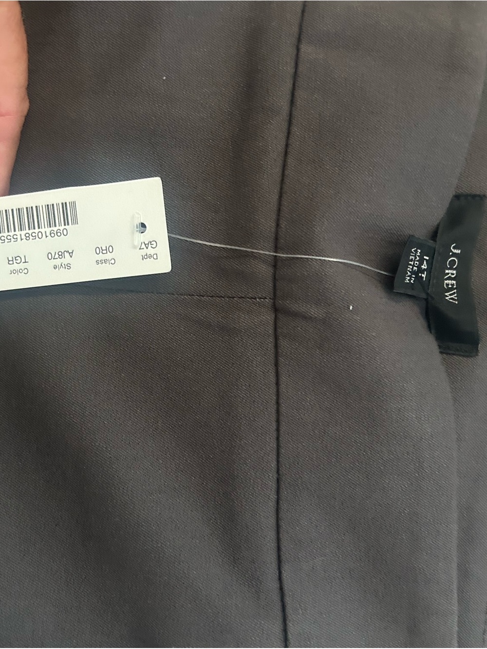 J. Crew Straight Leg Pants in Charcoal